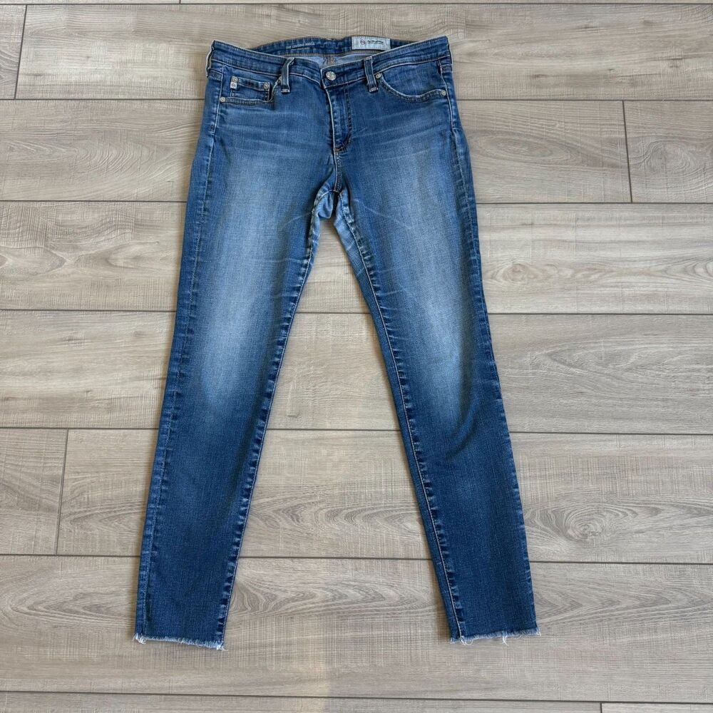 AG Adriano Goldschmied  Jeans Women's 30R The Legging Ankle Raw Hem Super Skinny